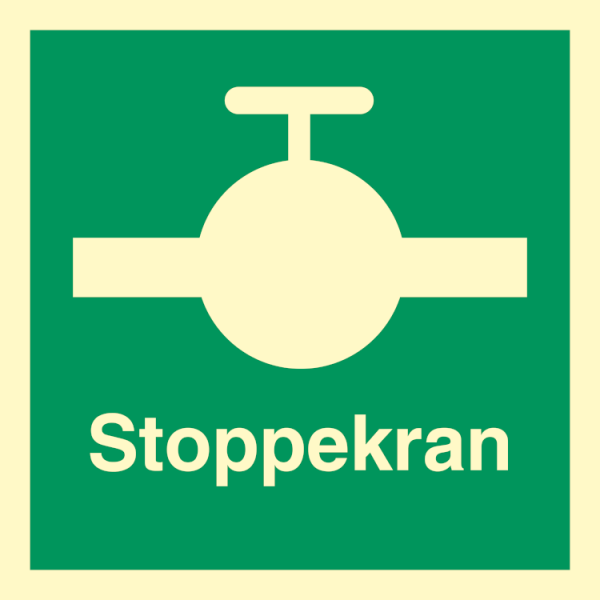 Stoppekran skilt - Nødskilt