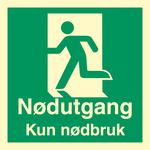 Markeringsskilt for nødåpner - Skilt til nødutgangbryter