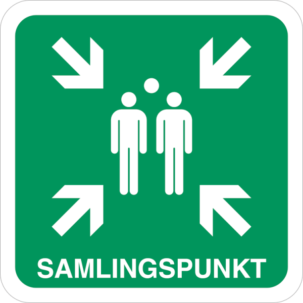 Samlingspunkt - Refleks alu-sandwichplate - 500 x 500 mm