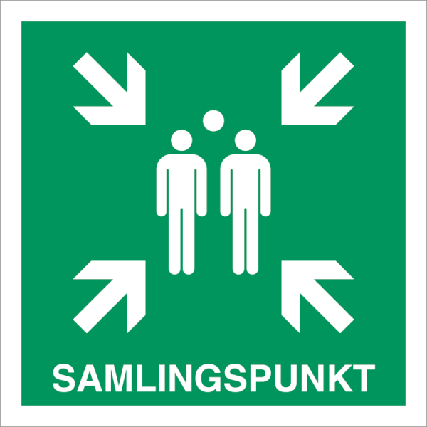 Samlingspunkt - Refleks alu-sandwichplate - 500 x 500 mm