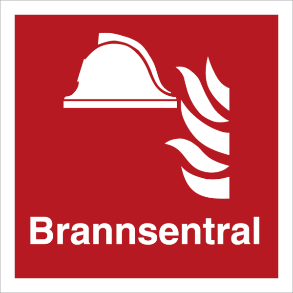 Brannsentral - Brannskilt ISO 7010 F005
