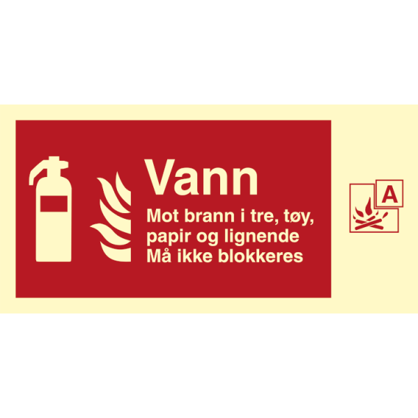 Vannslokker - Brannskilt ISO 7010 F001