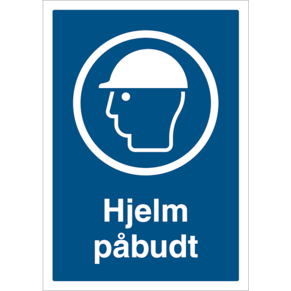 Hjelm påbudt - Påbudsskilt ISO 7010 M014