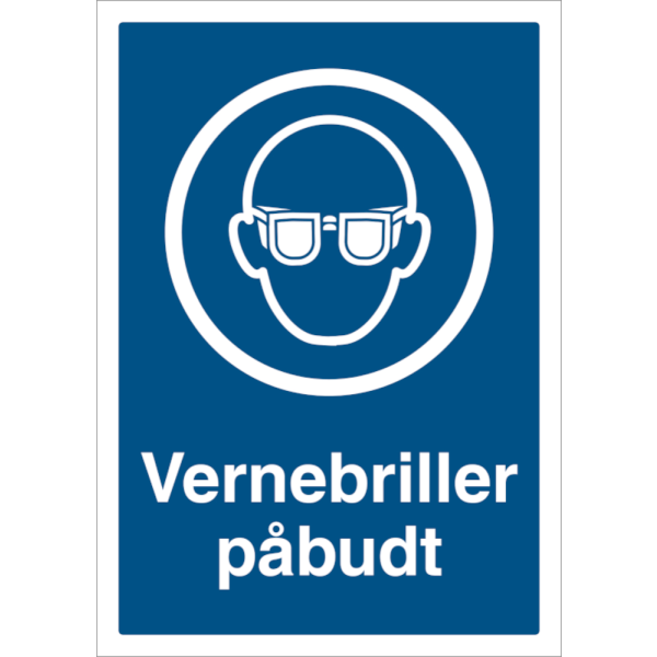 Vernebriller påbudt skilt - Påbudsskilt ISO 7010 M004