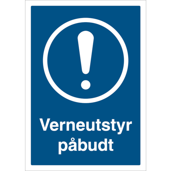Verneudstyr påbudt - Påbudsskilt ISO 7010 M001