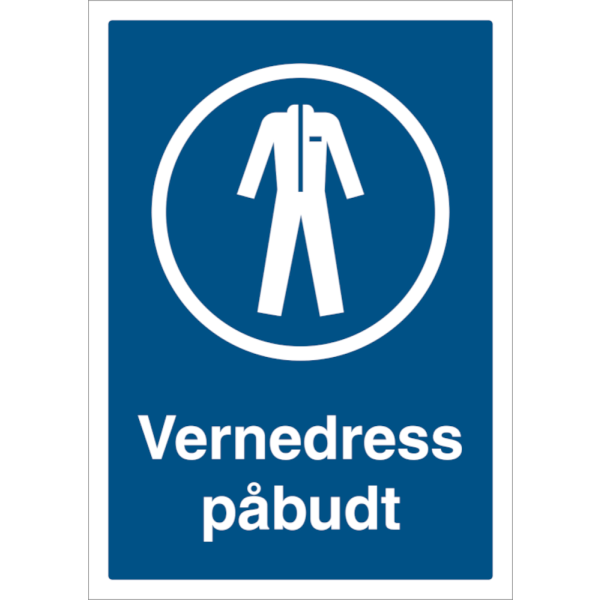 Vernedress påbudt - Påbudsskilt ISO 7010 M010