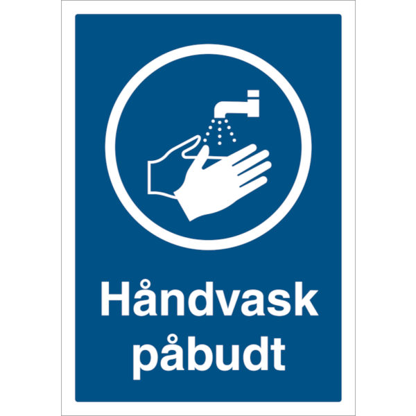 Håndvask påbudt - Påbudsskilt ISO 7010 M011