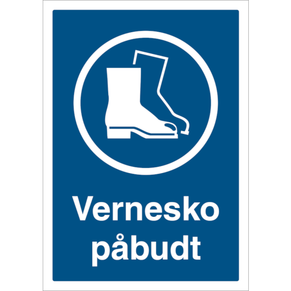 Fotvern påbudt - Påbudsskilt ISO 7010 M008