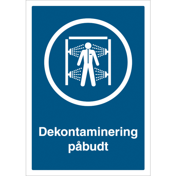 Dekontamineringsdusj påbudt - Påbudsskilt ISO 7010 M072