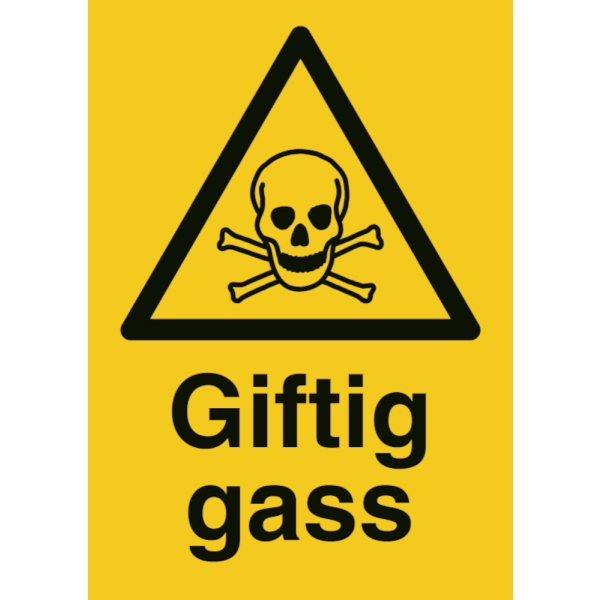 Giftig gass - Fareskilt ISO 7010 W016