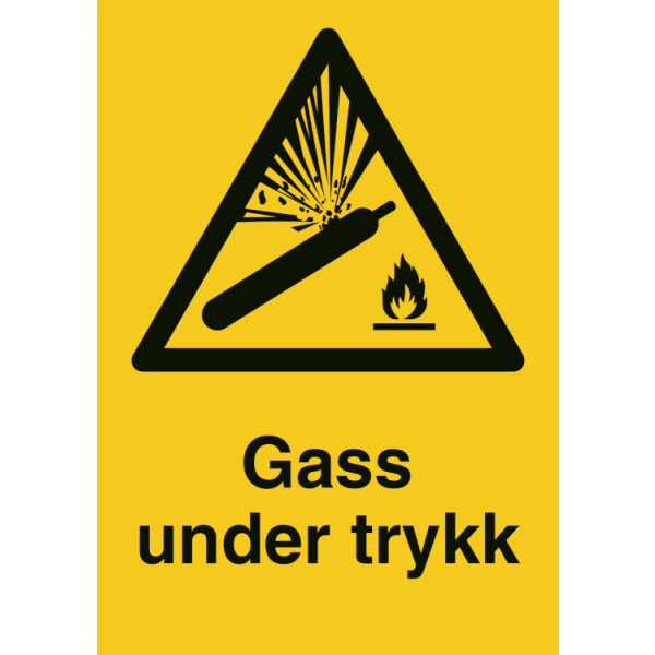 Gass under trykk - Fareskilt ISO 7010 W029