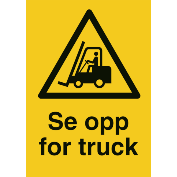Advarsel for trucktrafikk - Fareskilt ISO 7010 W014