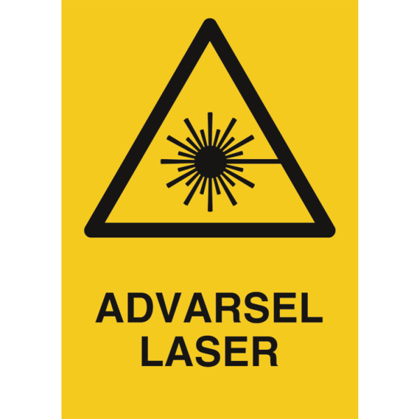 Advarsel for laserstråle - Fareskilt ISO 7010 W004
