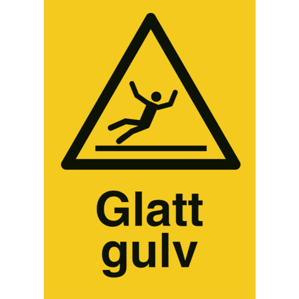 Glatt gulv - Fareskilt ISO 7010 W011