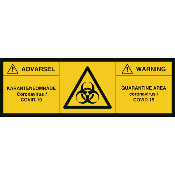 ADVARSEL Karanteneområde NO/ENG