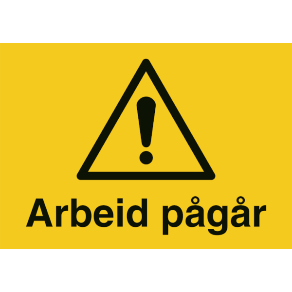 Arbeid pågår - Fareskilt ISO 7010 W001, W012