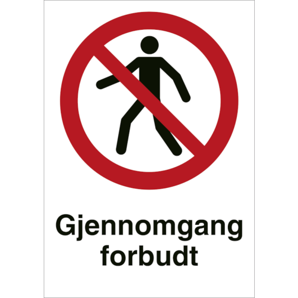 Gjennomgang forbudt - Refleks Alu. RA A4 - 297 x 210 mm
