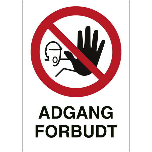 Adgang forbudt - Forbudsskilt ISO 3864