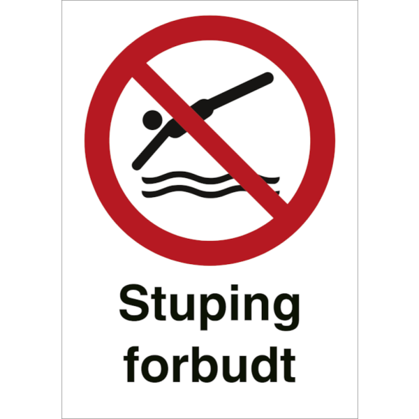 Stuping forbudt - Forbudsskilt ISO 7010 P052
