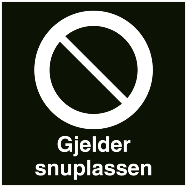 Parkering forbudt på snuplassen - Refleks alu-sandwichplate - 500 x 500 mm
