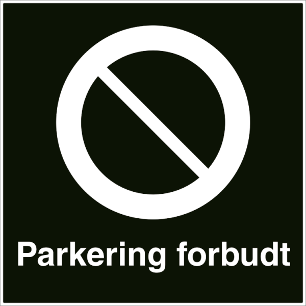 Parkering forbudt - Refleks alu-sandwichplate - 500 x 500 mm