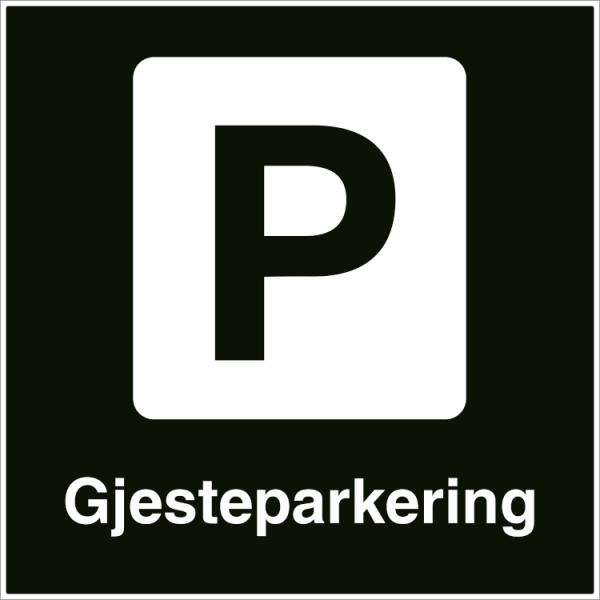 Gjesteparking - Refleks alu-sandwichplate - 500 x 500 mm