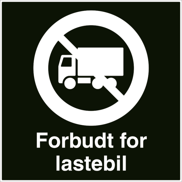 Forbudt for lastebil - Refleks alu-sandwichplate - 500 x 500 mm