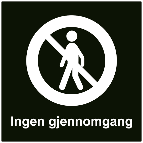 Gjennomgang forbudt - Refleks alu-sandwichplate - 500 x 500 mm