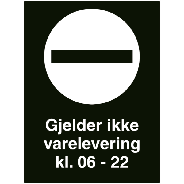 Innkjøring forbudt gjelder ikke varelevering - Refleks alu-sandwichplate - 800 x 600 mm