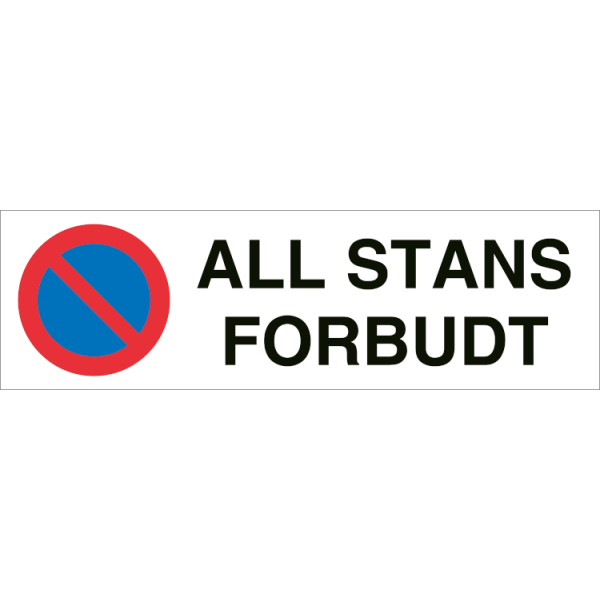 All Stans Forbudt - Refleks alu-sandwichplate - 150 x 500 mm