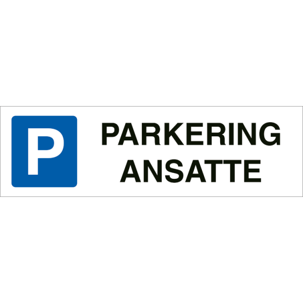 Parkering for Ansatte - Refleks alu-sandwichplate - 150 x 500 mm