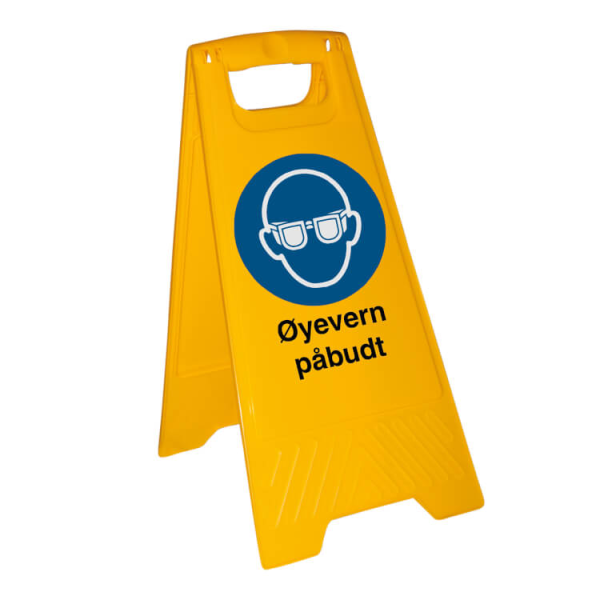 Øyevern påbudt - Plast - 600 x 300 mm