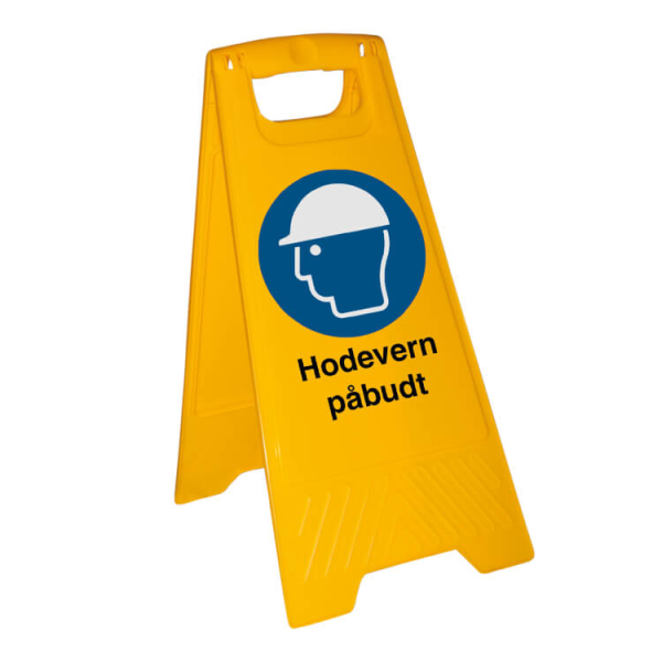 Hodevern påbudt - Plast - 600 x 300 mm