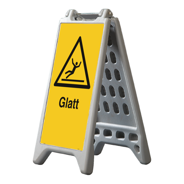 Glatt frittstående utendørsskilt – reflekterende plast 750 x 410 mm