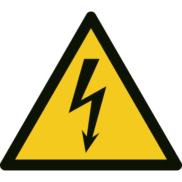 Spenningsfare elektrisk strøm - Fareskilt ISO 7010 W012