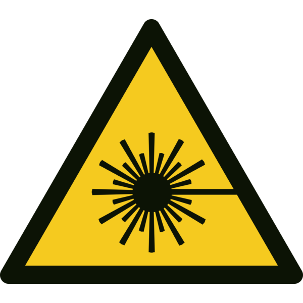 Advarsel om laserstråling - Fareskilt ISO 7010 W004