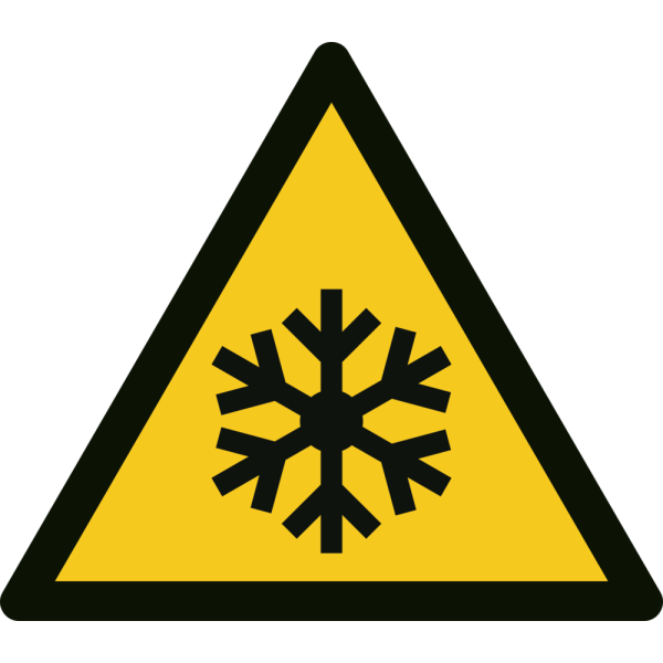Advarsel om lav temperatur - Fareskilt ISO 7010 W010