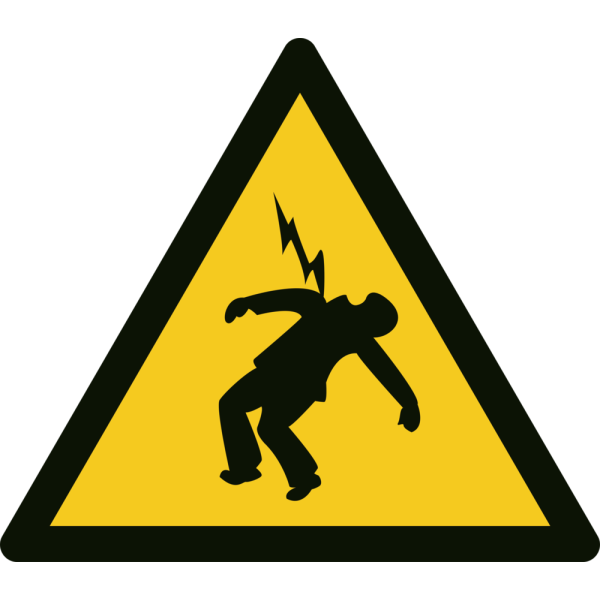 Fare for elektrisk spenning - Fareskilt ISO 3864 W012