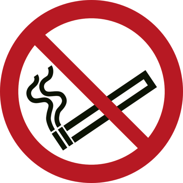 Røyking forbudt - Forbudsskilt ISO 7010 P002