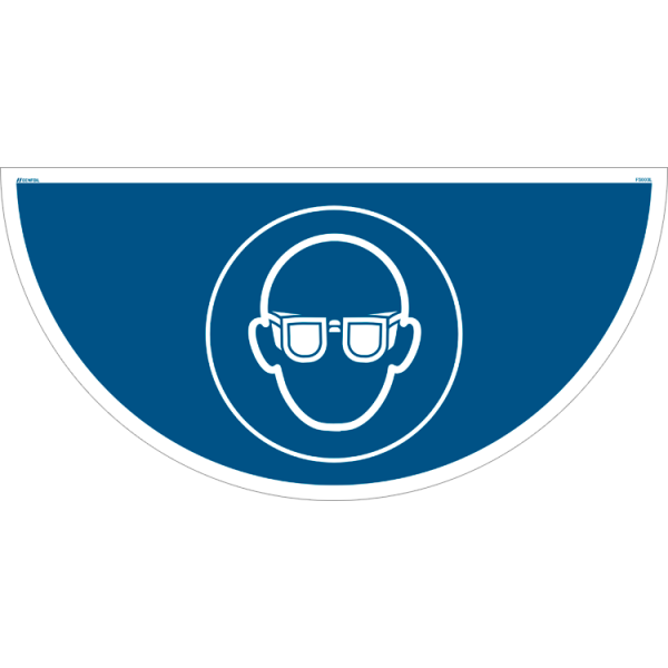 Øyevern påbudt - Gulvskilt - ISO 7010