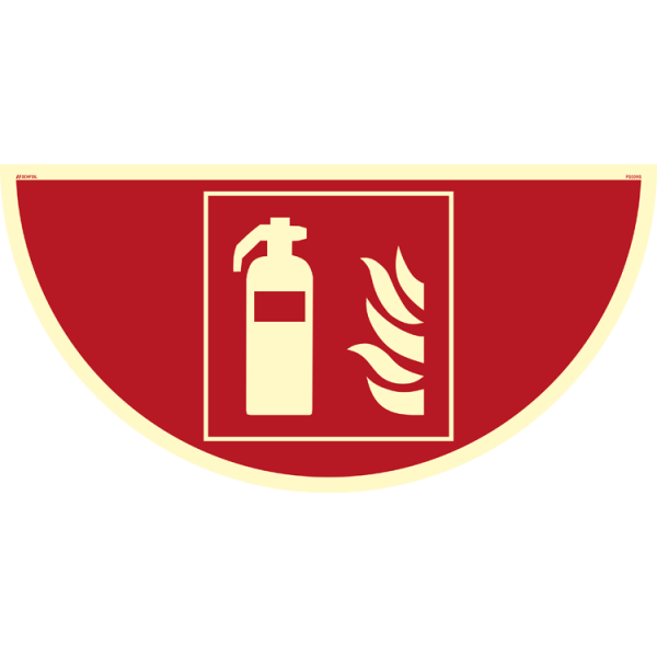 Brannslukker - Etterlysende Gulvskilt - ISO 7010