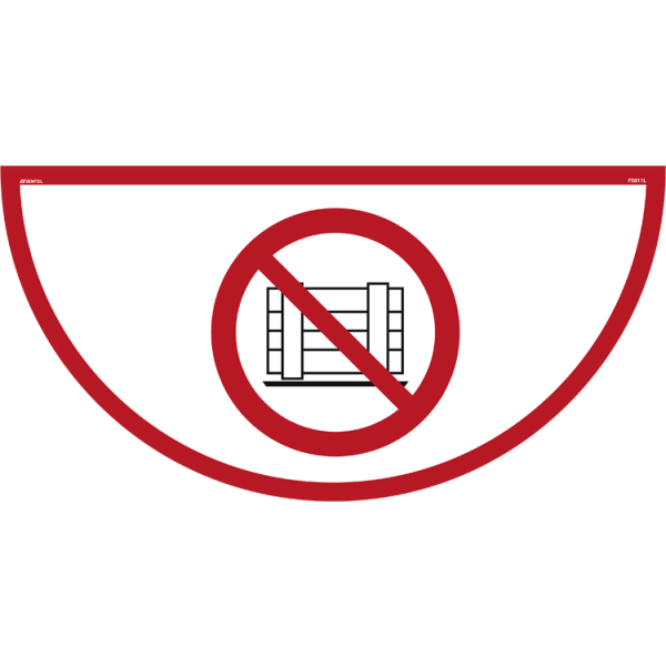 Gods forbudt - Gulvskilt - ISO 7010
