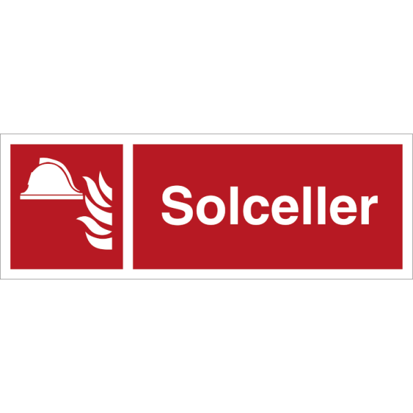 Brannskilt - Solceller - Refleks Aluminium - 105 x 297 mm