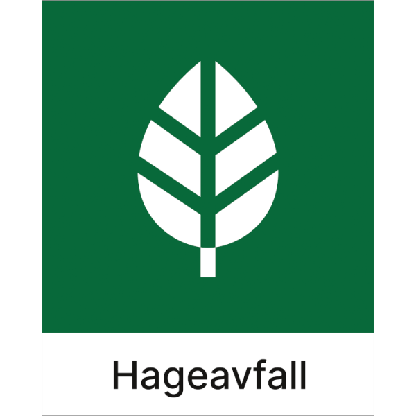 Kildesorteringsskilt Hageavfall