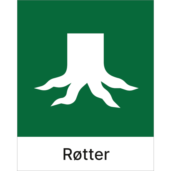 Kildesorteringsskilt Røtter