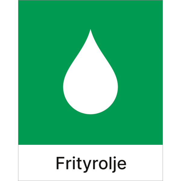Kildesorteringsskilt Frityrolje