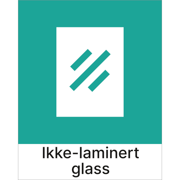 Kildesorteringsskilt Ikke-laminert glass