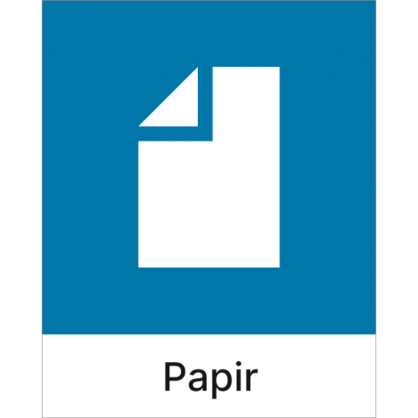 Kildesorteringsskilt Papir