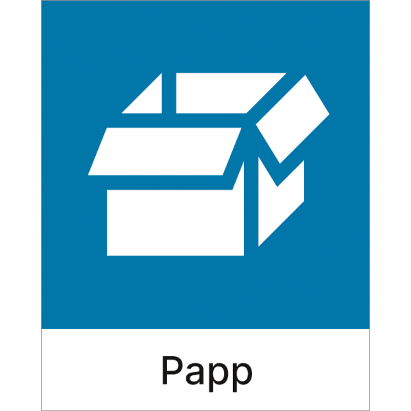 Kildesorteringsskilt Papp