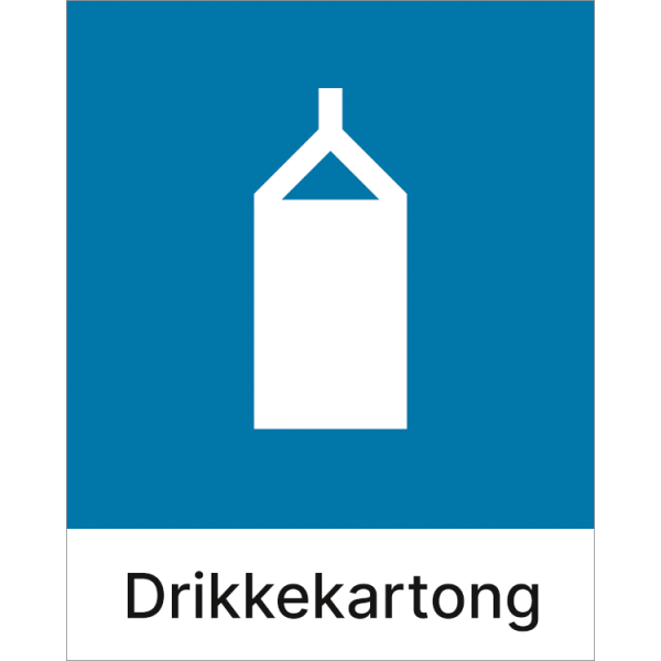 Kildesorteringsskilt Drikkekatong